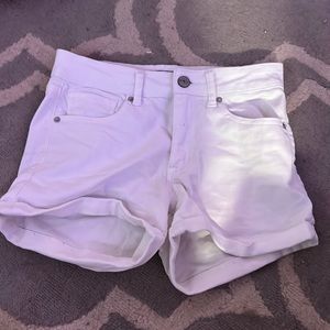 white jean shorts; great condition